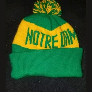 Vtg 90s notre dame fighting irish beanie hat